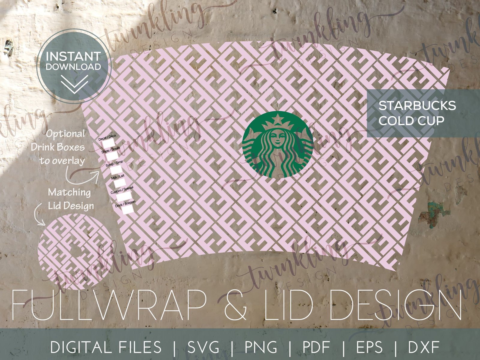 LV Color Pattern Svg, LV Pattern Svg, Logo Pattern Svg, Starbuck Wrap Svg,  Instant Download