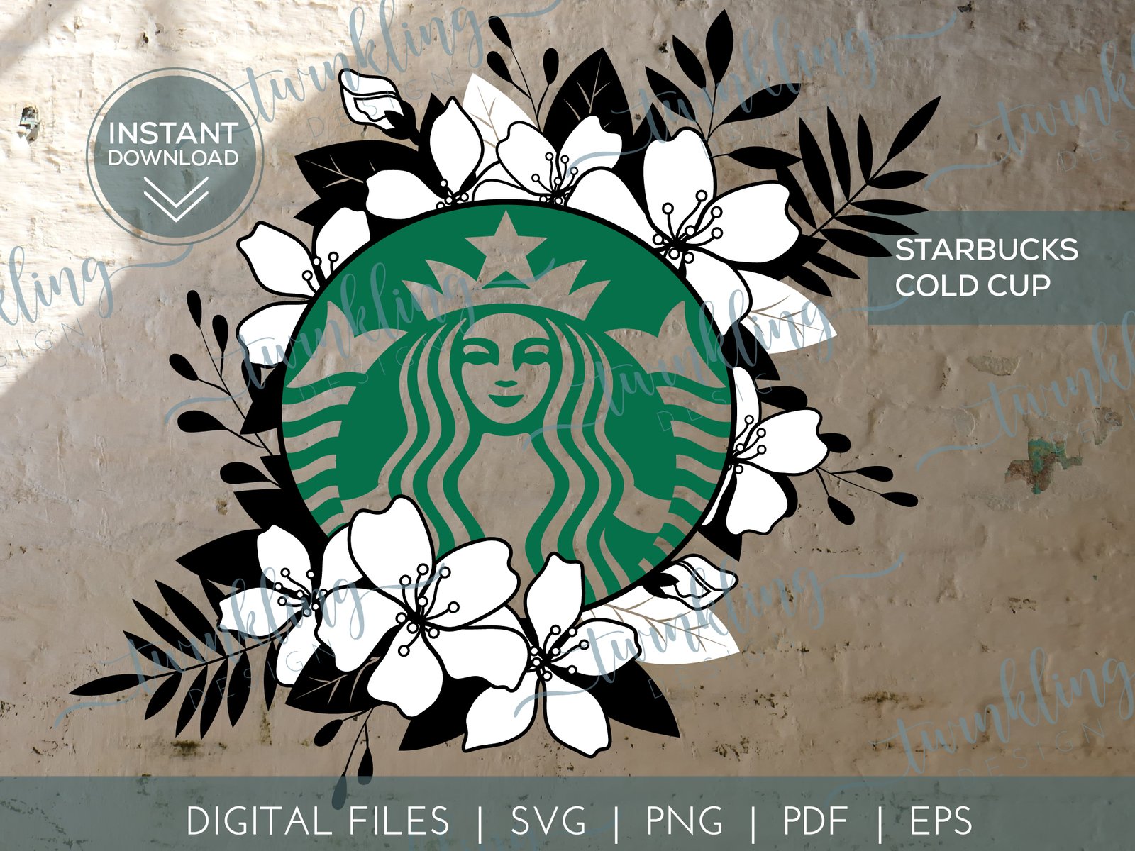 Free Free 99 Starbucks Floral Wreath Svg SVG PNG EPS DXF File