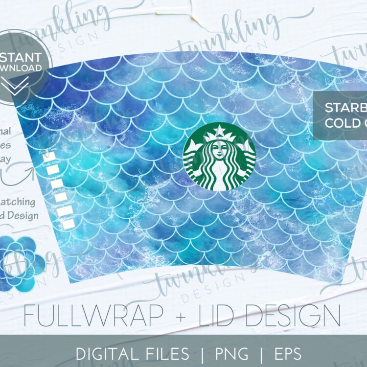 Starbucks Cold Cup Mermaid Ocean