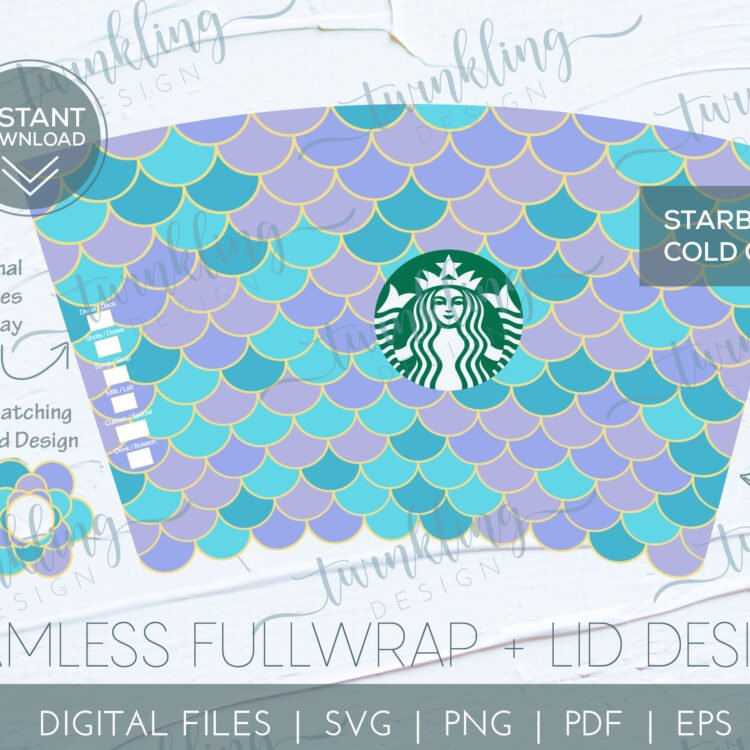Starbucks Cold Cup Mermaid Scales