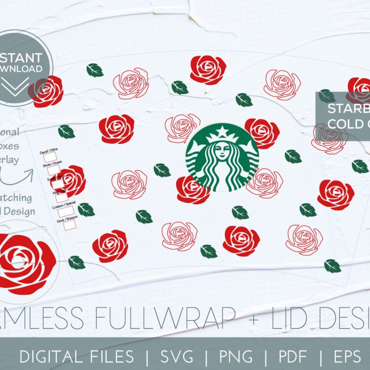 Starbucks Cold Cup Roses Dots
