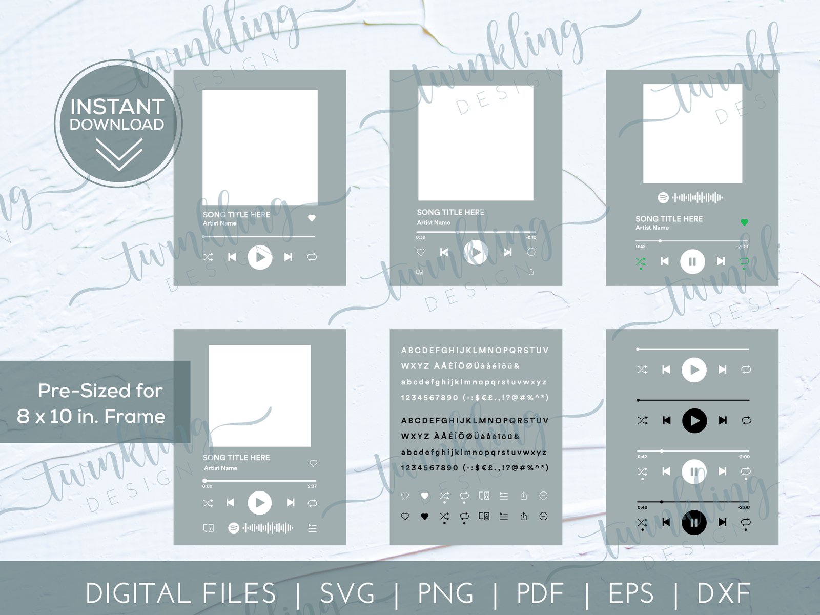 spotify music plaque template