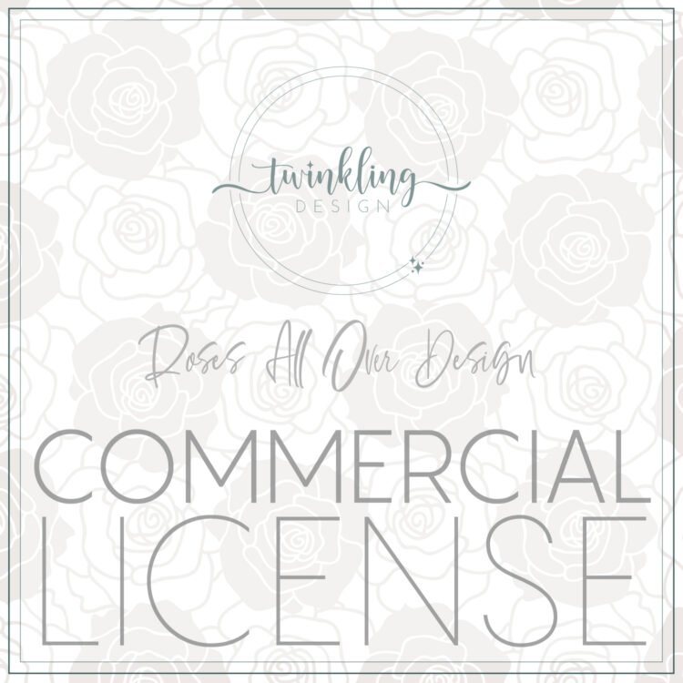 Commercial License for Roses All Over Design only